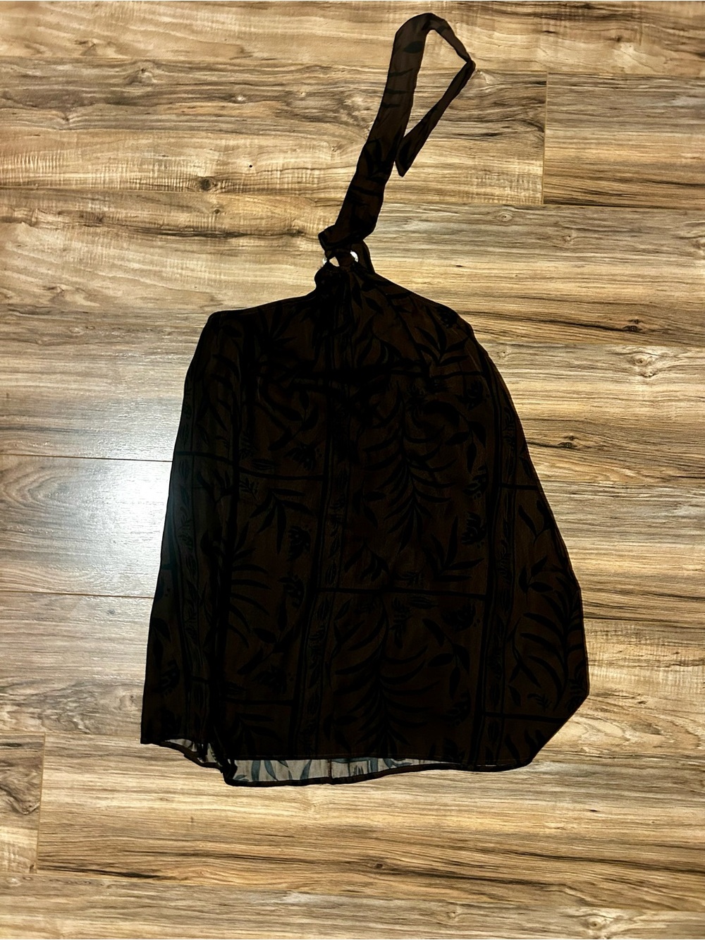 a new day Brown and Black Floral Halter Dress